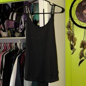 Nike Dri Fit Black Camisole Tank Top Strappy Back Logo L